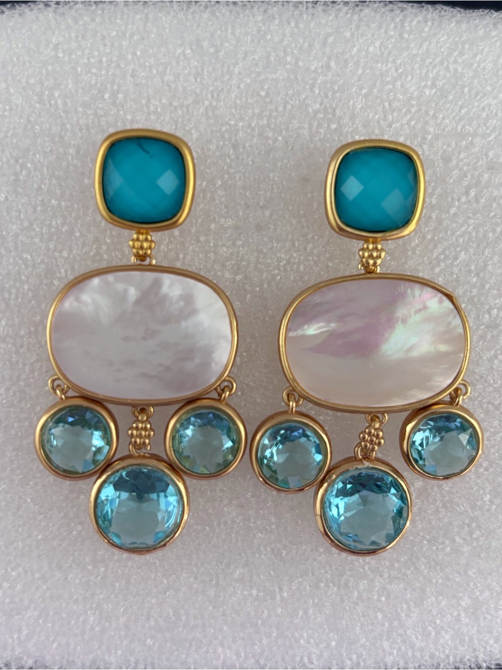 NWOT Julie Vos Kaleidoscopes Chandelier Earring - Picture 2 of 5